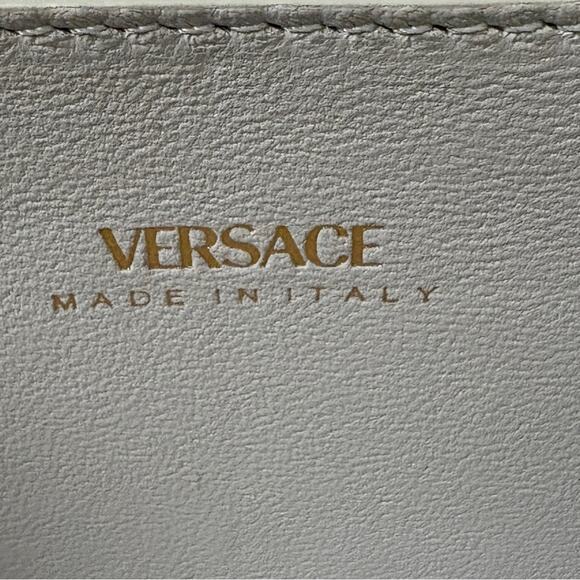 Versace Medusa 95 Light Gray Wallet with Gold Accents - Picture 7 of 7